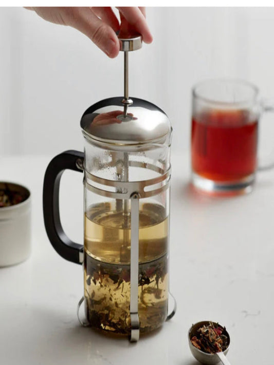 Acopa 20 oz. Glass / Stainless Steel French Coffee Press